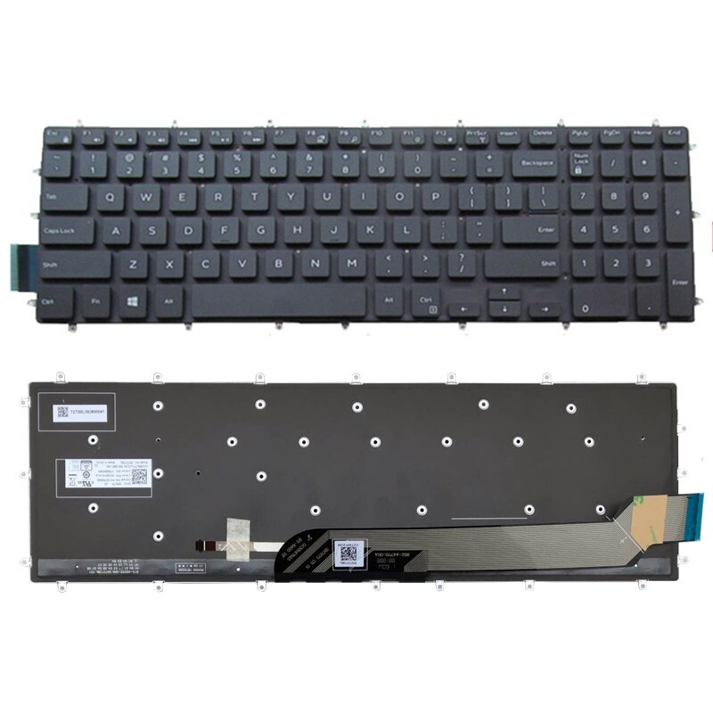 US English Backlit Laptop Keyboard Replacement for Dell G3 15 3590 3579 3779 G5 15 5590 G7 15 7588 17 7790 G7 15 7590: White