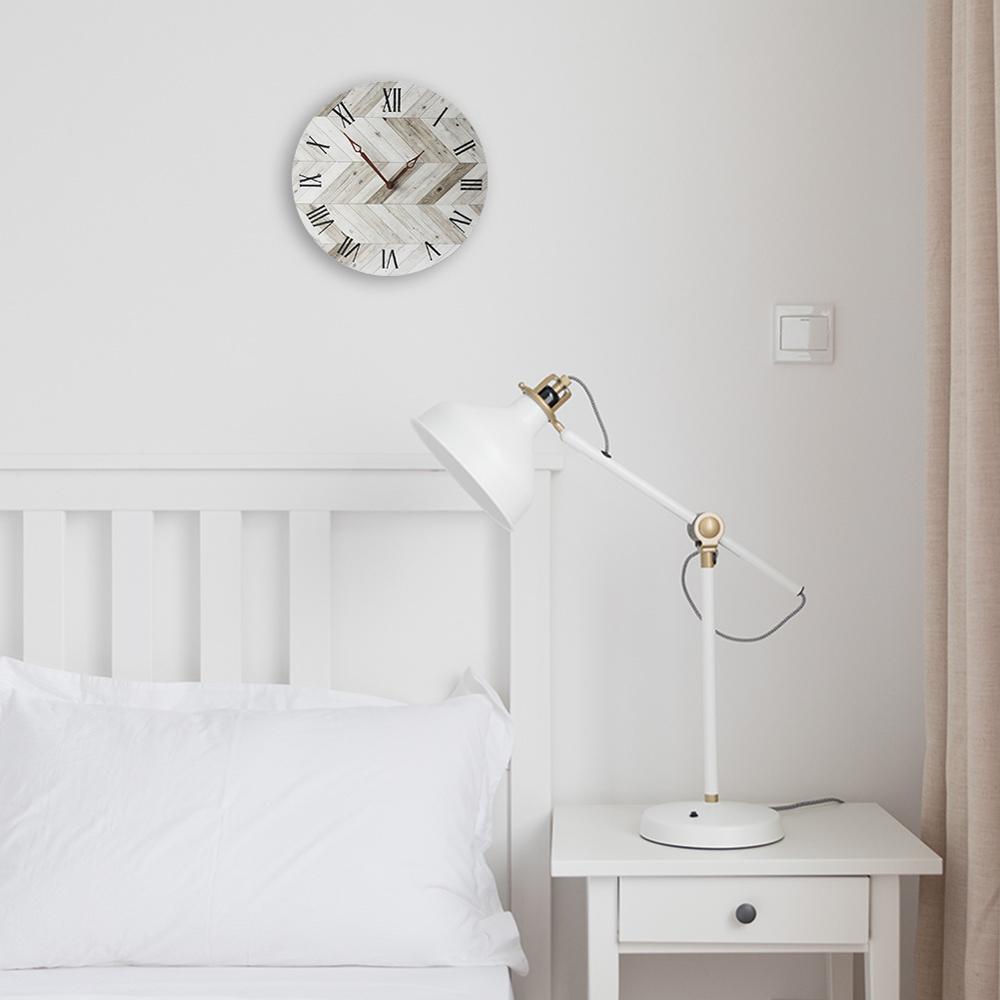 Minimalist stripes Modern Wall Clock Vintage Wood Needle Horloges Living Room Office Decoration Home Decor Nordic Watch