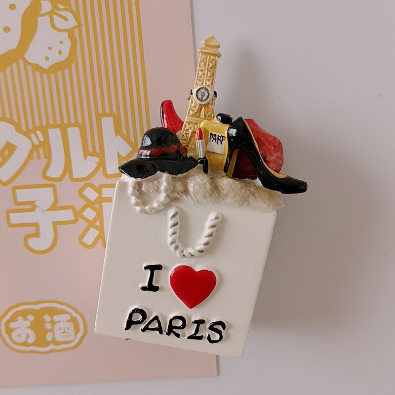 Resin Cute Cartoon Food Fridge Magnetic Sticker French Fries Ice Cream Egg Tart Refrigerator Magnet Photo Wall Paste Home Decora: Gift bag