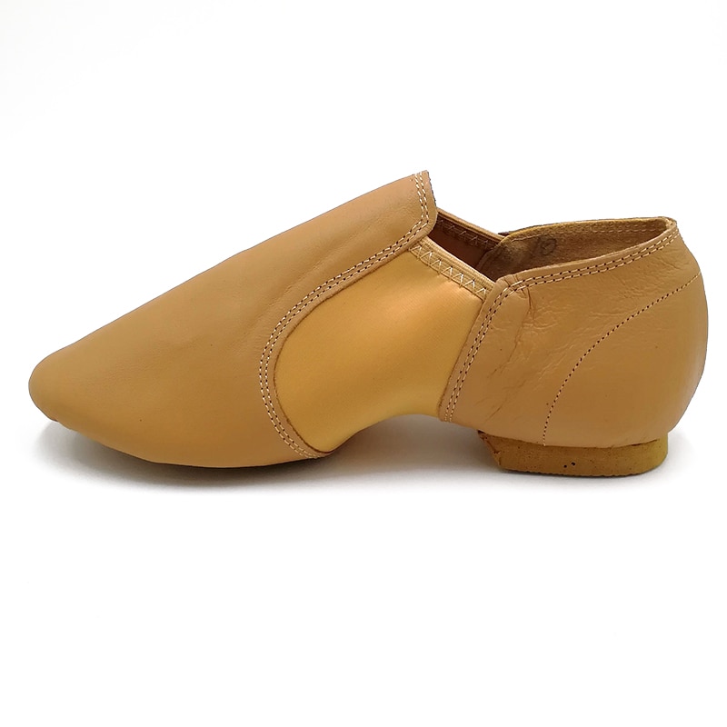 Læder slip-on elastiske sko alle størrelser voksne børn splitsål jazz sko