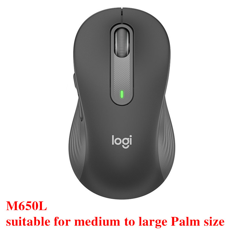 Logitech M650 / M650L Bezprzewodowa mysz Bluetooth Cicha mysz biurowa do laptopa do komputera PC/Mac/wielu urządzeń Mysz praworęczna: green