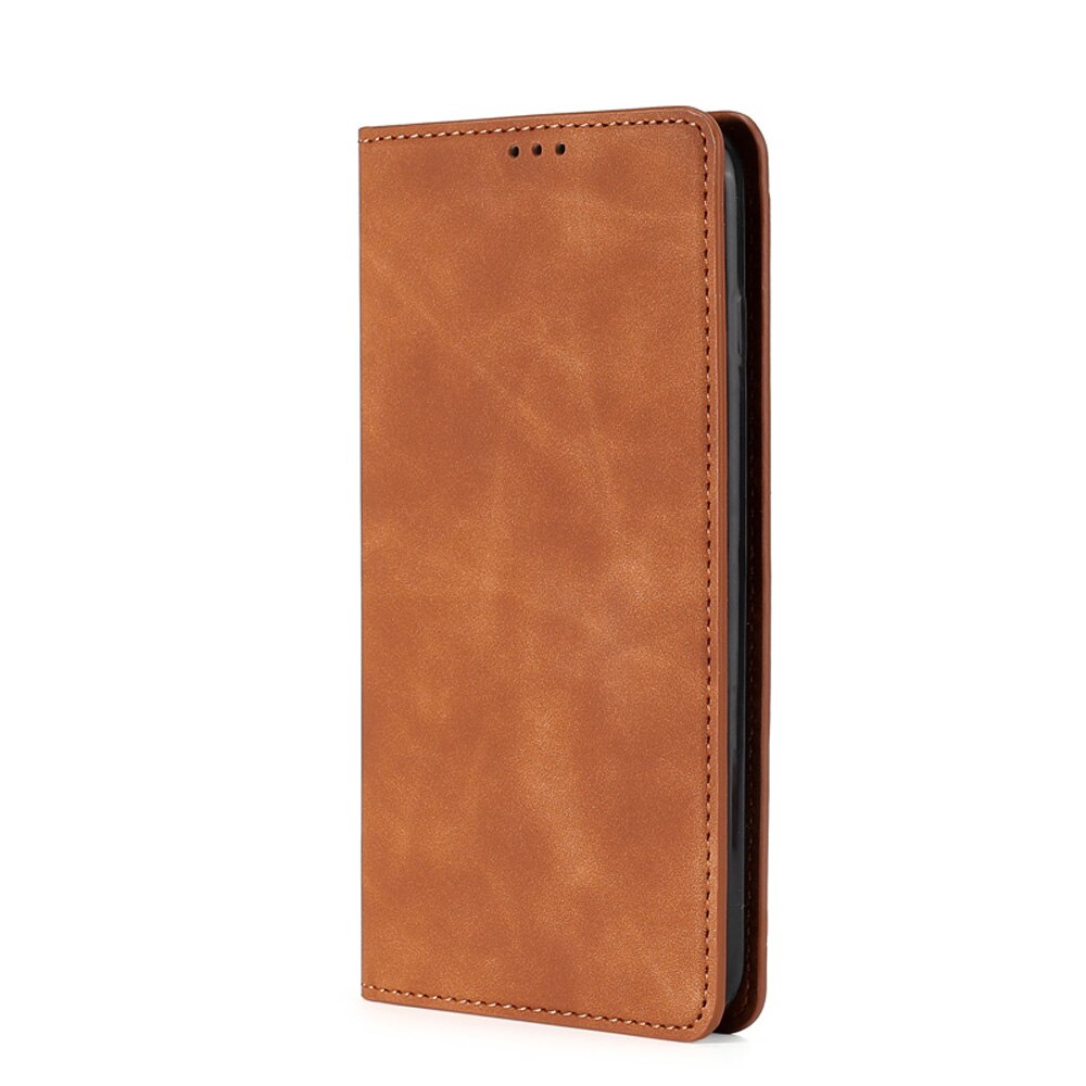 Luxury PU Leather Magnetic Phone Bag Card Holder Cover For Xiaomi Mi10 Lite Case For Xiaomi Note 10 Lite Flip Case Stand Holster: Xiaomi Note 10 Lite / Light Brown