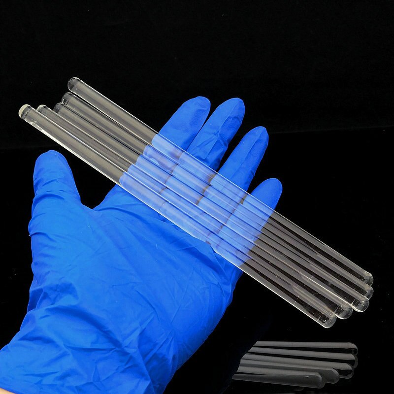 5pcs 10pcs Lab Borosilicate Glass Stirring Rods 5/7/8/10mm Diameter 100/150/200/300/350/400mm Length agitator Stirrer