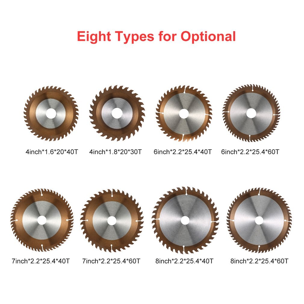 Metal Coating Woodworking Saw Blade Circular High Speed Steel Tipped Wood Cutting Discs Carbide Saw Blade 30T/40T/60T