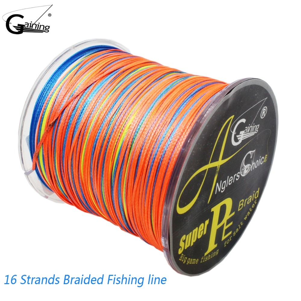 Få flätad fiskelina 16 trådar 300m flerfärgad superstark japan multifilament pe flätlina 95lb 137lb 254lb 309lb