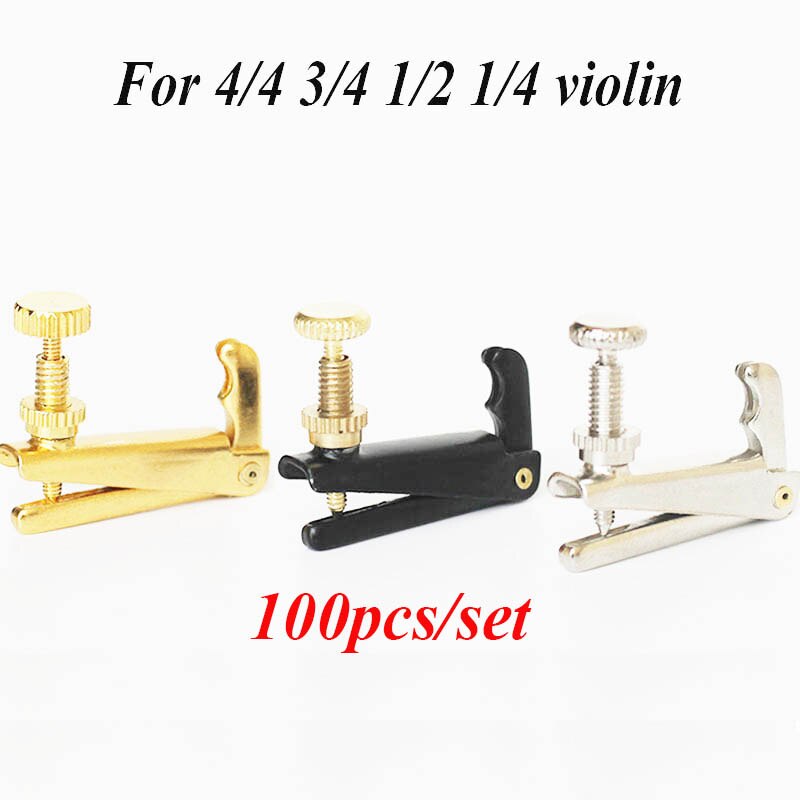100pcs 4/4 3/4 1/2 1/4 violino accordatura Fine violino accordatore Fine corda regolazione Fine accessori per strumenti musicali