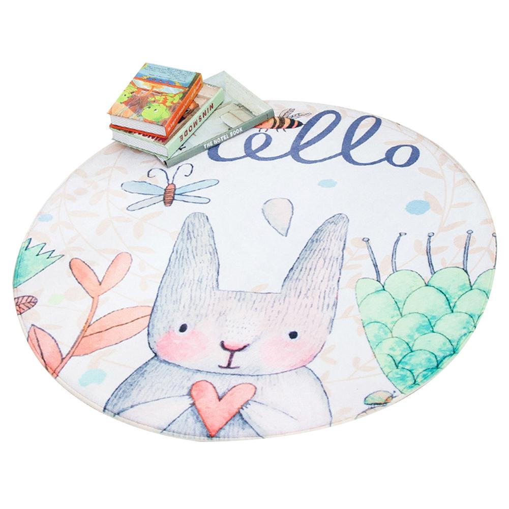Simple Round Children's Cartoon Style Crawling Pad Game Pad Decorative Carpet Floor Door Yoga Pad For Babies And Adults