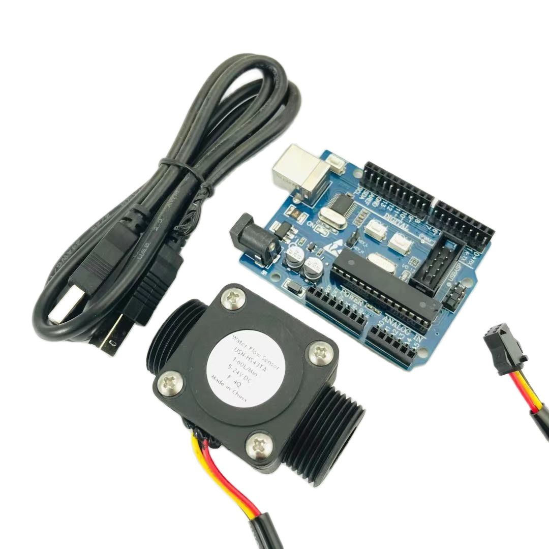Arduino – capteur de débit d&#39;eau USN-HS43TA G3/4 &quot;, totalisateur, mesure de débit avec capteur de débit d&#39;eau en Nylon, débitmètre de Turbine ispero