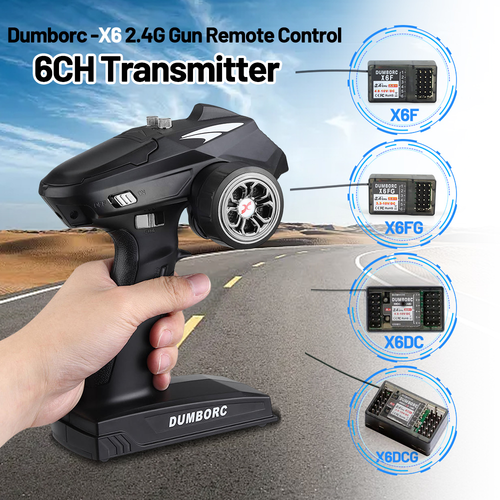 DumboRC X6 2.4G 6CH émetteur télécommande avec X6F/X6FG/X6DC/X6DCG gyroscope récepteur cc pour RC voiture réservoir bateau MN modèle ZD Racing
