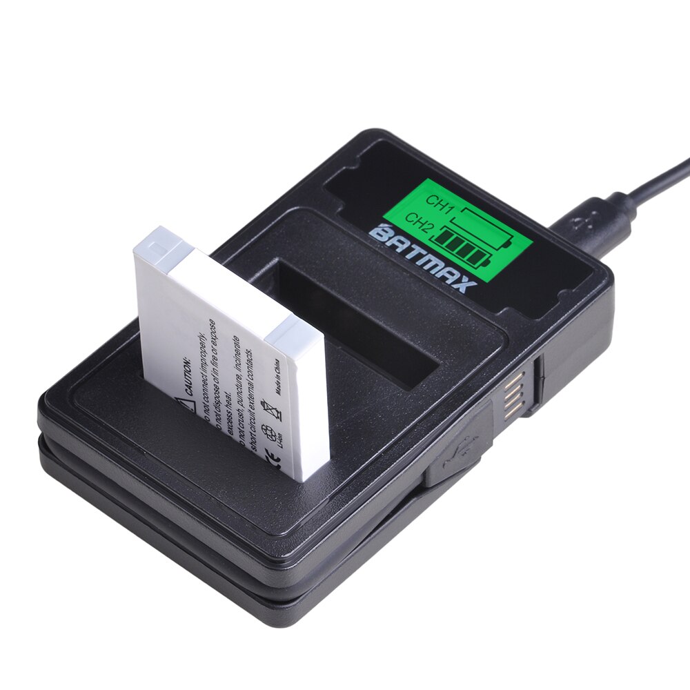 2Pcs NB-6LH NB-6L Battery + Charger Type C Port for Canon PowerShot D10 D20 D30 S95 SX260 SX280 SX540 SX700 SX710 HS Camera