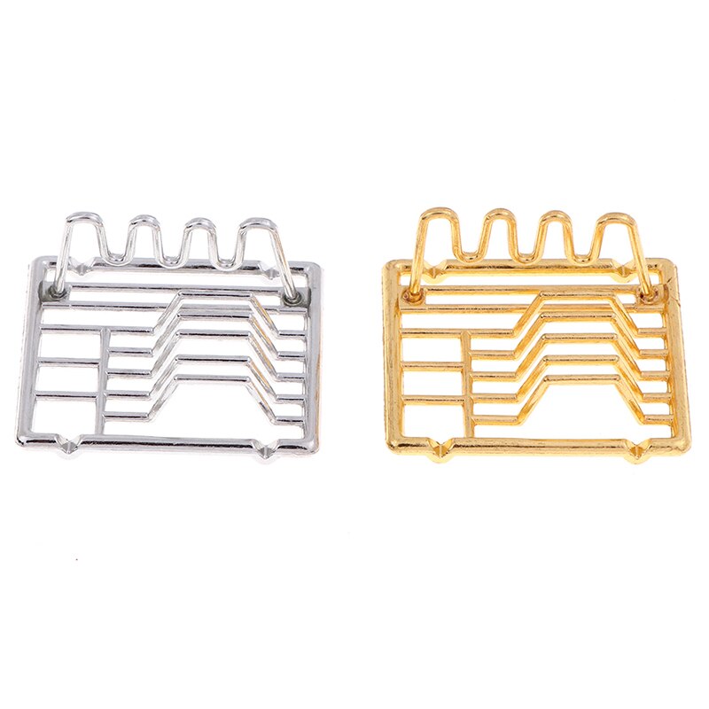 1Pc 1:12 Casa di Bambola in Miniatura Piatto Ripiani Cucina Giocattolo per La Famiglia Da Collezione Del Nastro dell'oro