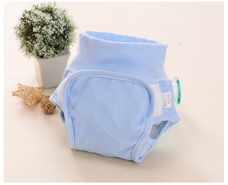 Bragas de malla transpirable para bebé, pañales de entrenamiento de cintura alta, prevención de fugas, cuidado de pañales de 5-12Kg: Azul / M(6-9KG)