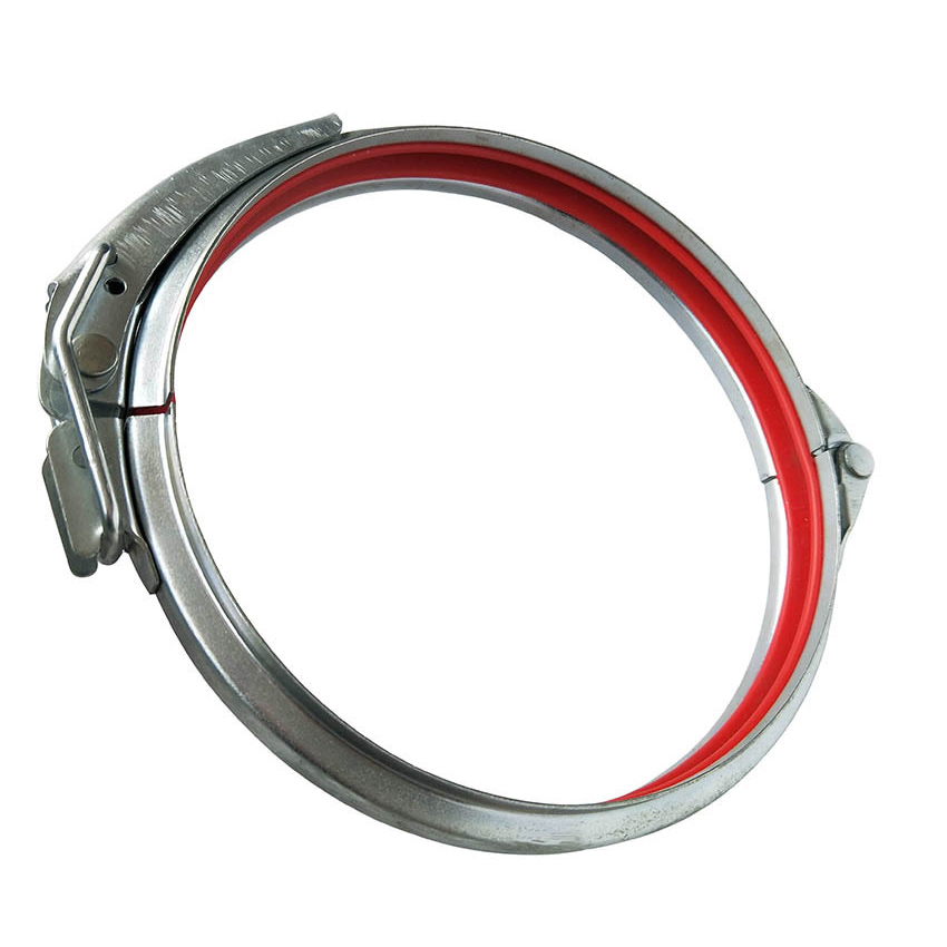 Stainless steel 304 inner diameter Quick installation air duct pip vigorously clamps handle clamp V band clamp