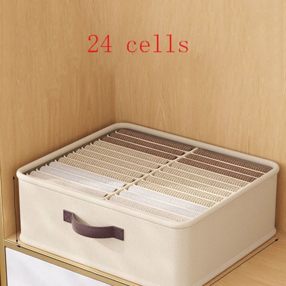 Wardrobe Clothes Storage Organizer Pants Sweater T-Shirt Storage Box With PP Board Cabinet Drawer Organizer Jeans Storage Box: light green / 11-15 Cells