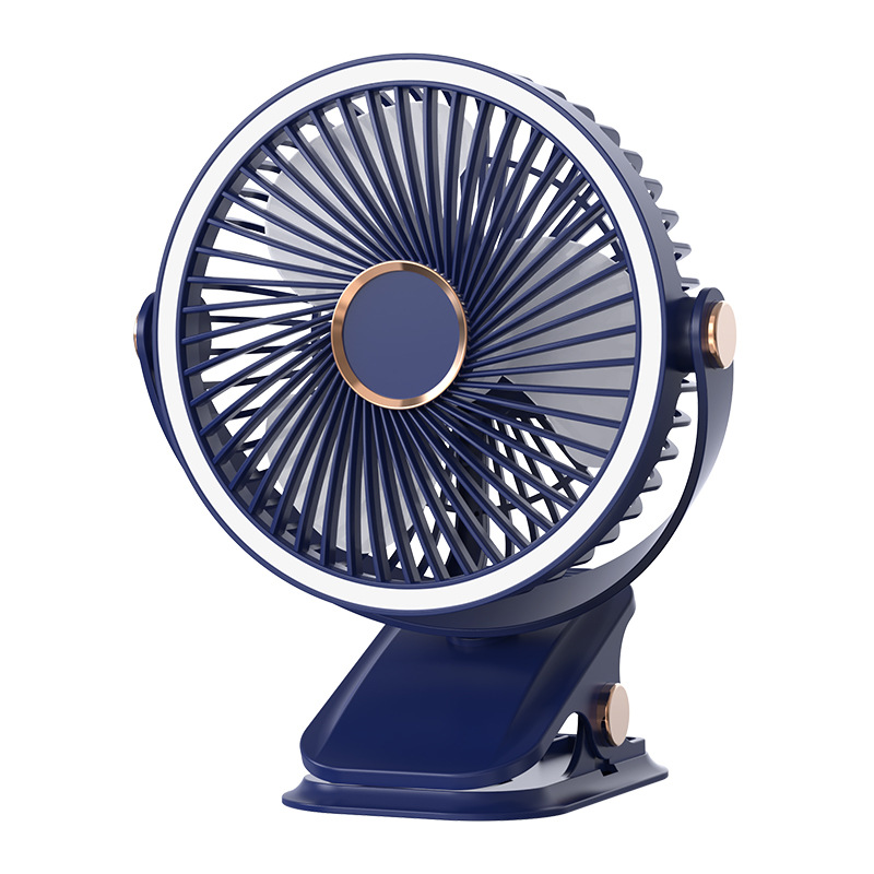ventilador de luz nocturna, ventilador con Clip para dormitorio de estudiantes, escritorio de oficina, carga USB para exteriores, ventilador de techo pequeño de mano: Borgoña
