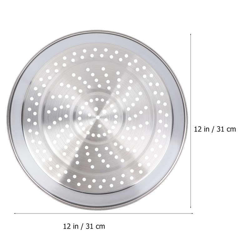 Plato humeante de acero inoxidable con agujeros, estante de vapor grueso, utensilios de cocina para platos de comida (para Wok de 30/34cm), 1 ud.: for 30cm Wok