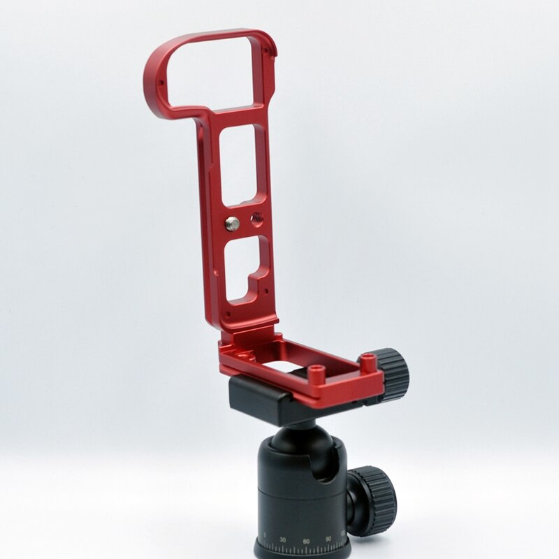 Fixation rapide L support de support poignée pour Nikon Z6 Z7 caméra Arca suisse Rrs Compatible carte verticale (rouge)