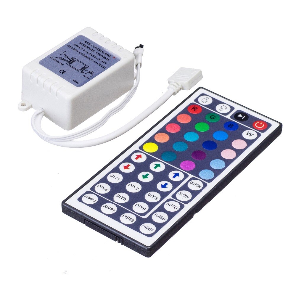 Led Controller 44 Toetsen Led Ir Rgb Controlerlights Controller Ir-afstandsbediening 44key Control Dimmer DC12V Voor Rgb 3528 5050 Ledstrip