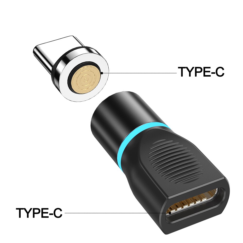 YKZ 3A Magnetic Adapter Micro to Type C to Type C Converter Micro to Lightning Magnet Adapter Data Transfer for iPhone Samsung: Type C to Type C