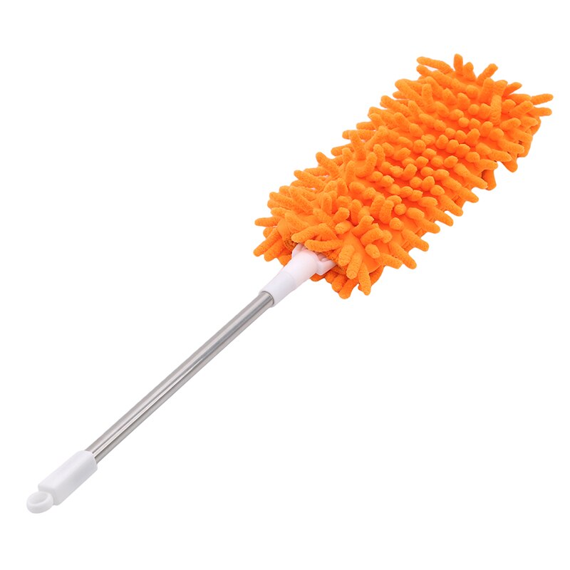 Telescopic Microfibre Duster Extendable Cleaning Home Car Cleaner Dust Handle Dust Mites Portable Dusting Brush Sweep Tool: style 2Orange