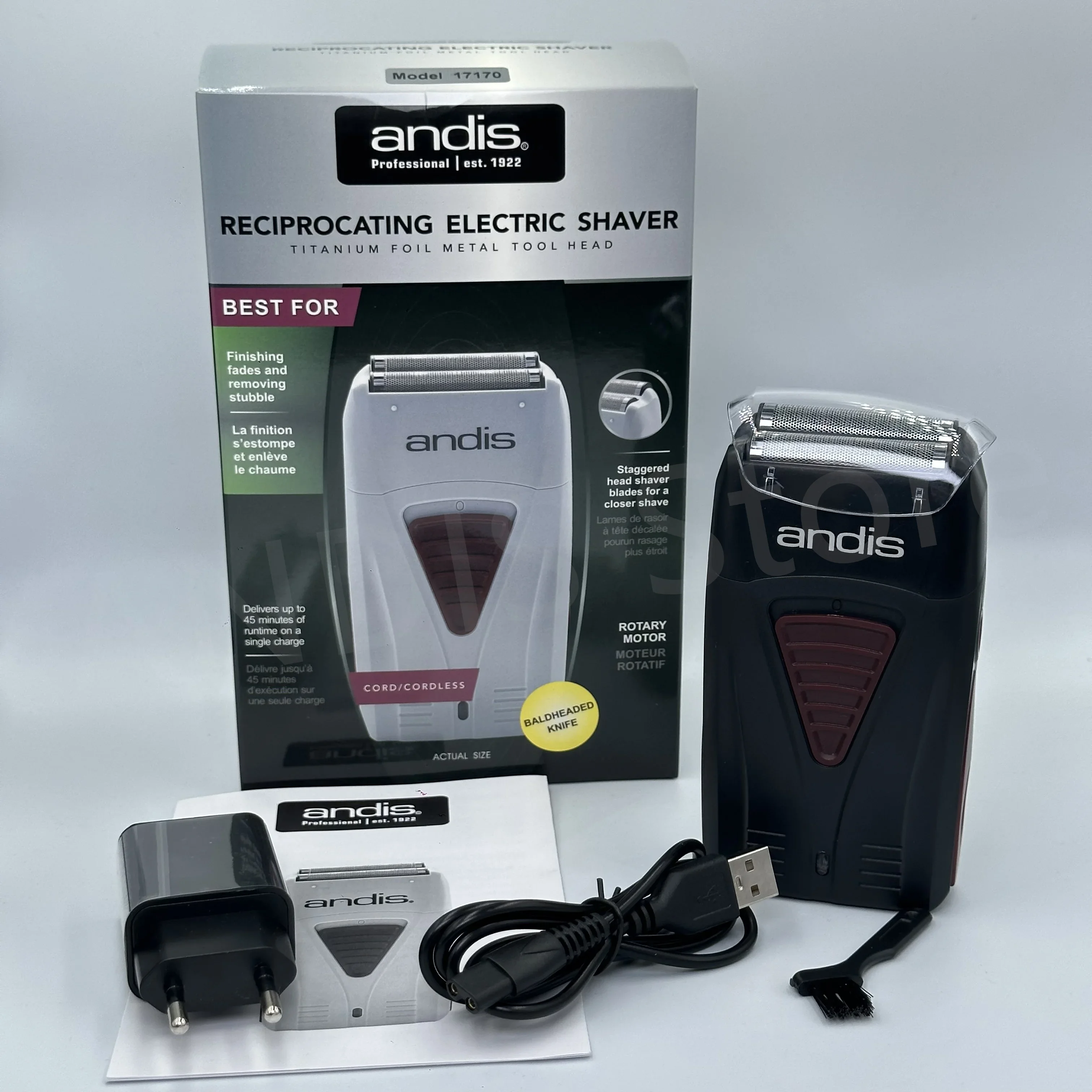 Andis 17170 Folie Lithium Titanium Scheerapparaat Glad Scheren Snoerloos ANDIS Scheerapparaat Voor Mannen Scheermes Kaal Tondeuse 100% Origineel: green