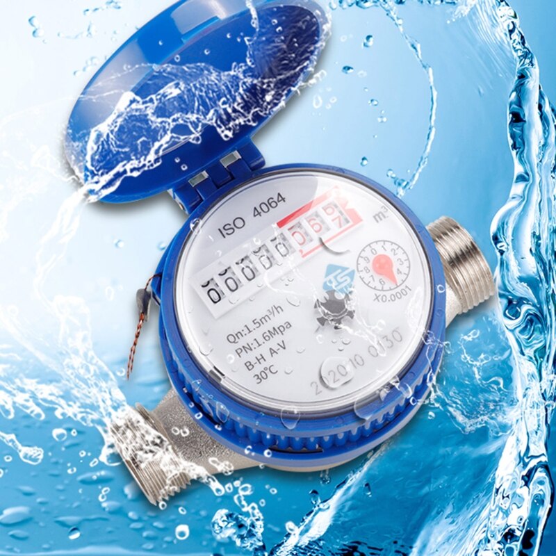 Water Meter Mechanische Roterende Vleugel 0-30 ℃ Koud Water Meter TYPE-E Qn 1.5m 3/H T8WE