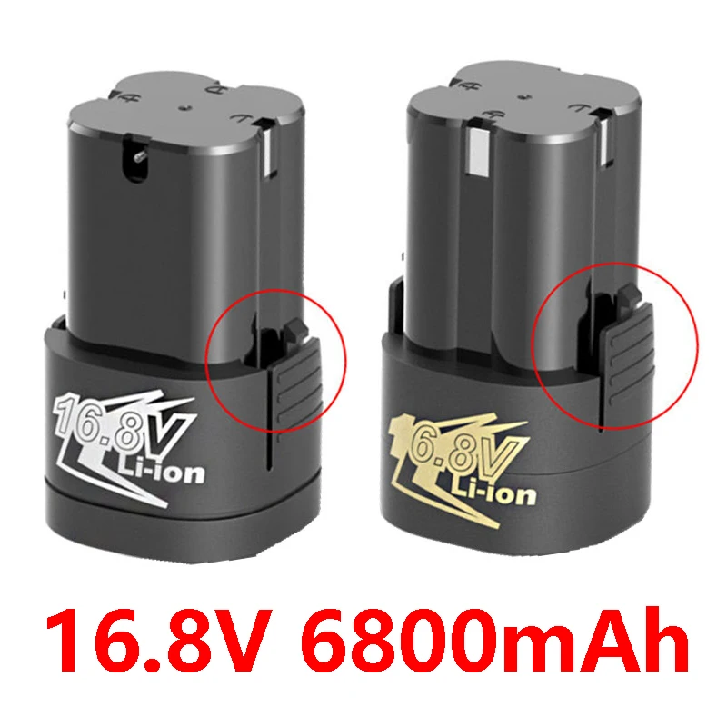 16.8V 6800mAh Lithium Battery 18650 Li-ion Battery Power Tools accessories For Cordless Screwdriver Electric Drill Batter