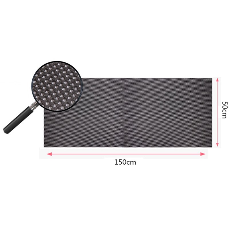 Alfombrilla antideslizante multiusos para coche, alfombrilla antideslizante de PVC para maletero de coche, color negro, 150x50CM