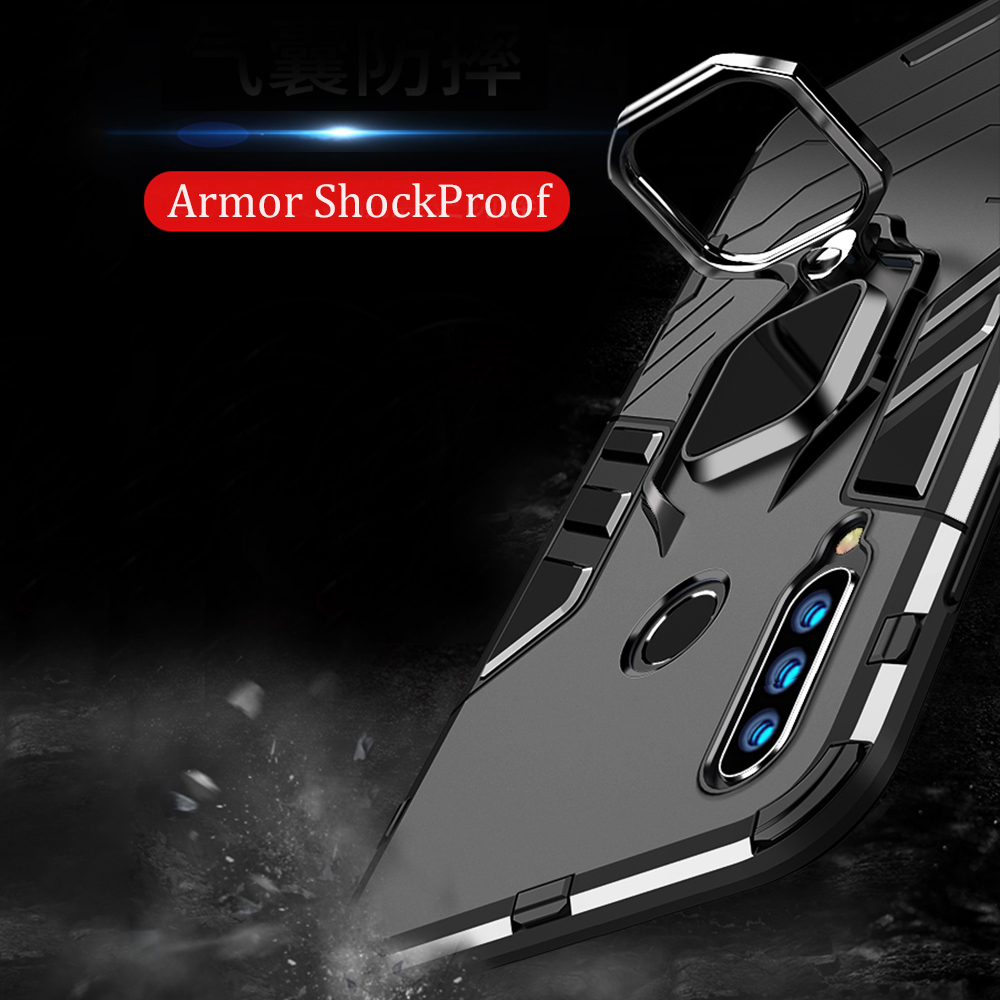 Voor Honor 20 Lite MAR-LX1H 6.15 &quot;Case Armor Pc Cover Ring Houder Telefoon Case Voor Honor 10i 10 Ik/20 Lite HRY-LX1T 6.21&quot; Hard Cover