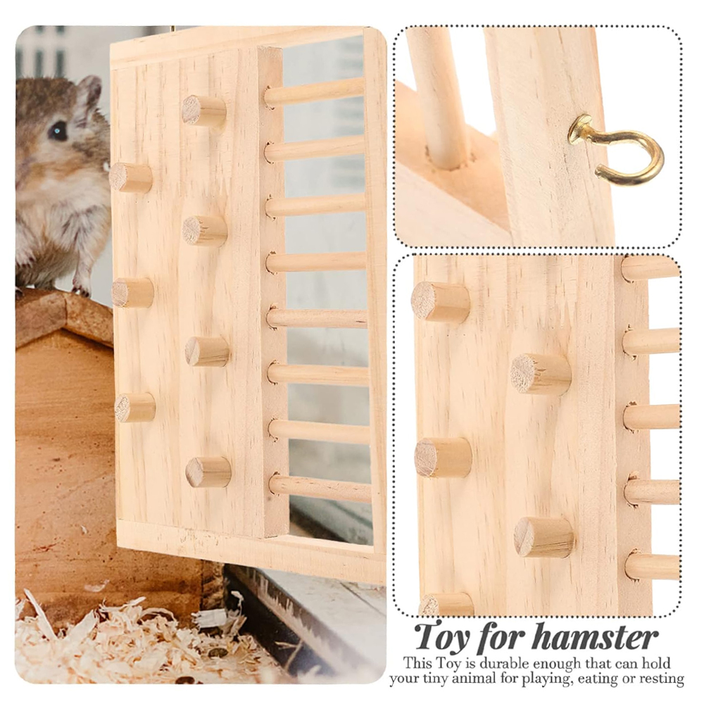 Échelle d'escalade en bois pour Hamster, jouet pont suspendu, planche à sauter, aire de jeux, jouet pour petits animaux, Cage à Hamster, jouet d'aménagement paysager, 1 pièce