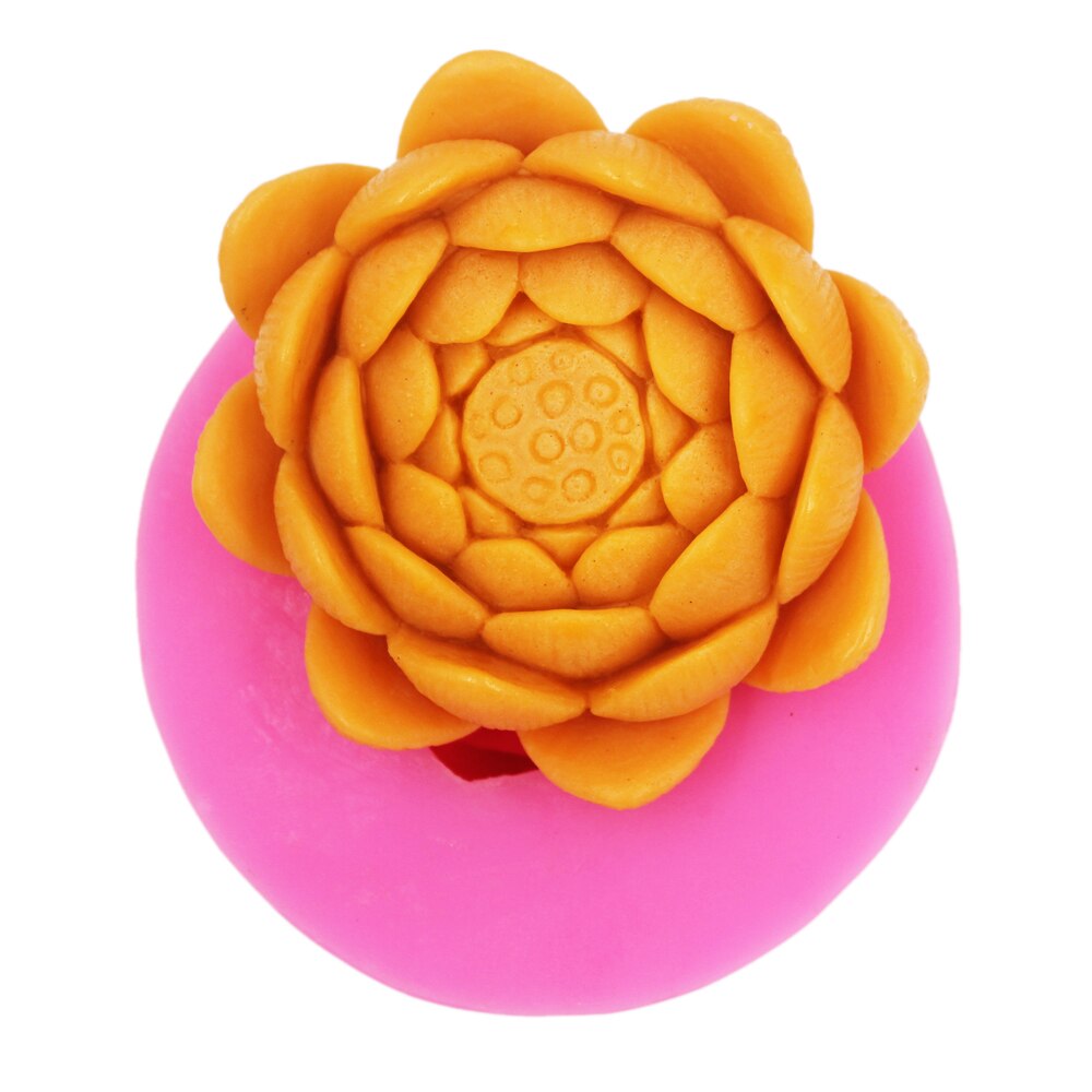 Lotusblomst silikone sæbeform lotus frø silikone 3d forme håndlavet form gør-det-selv håndværksforme  s635