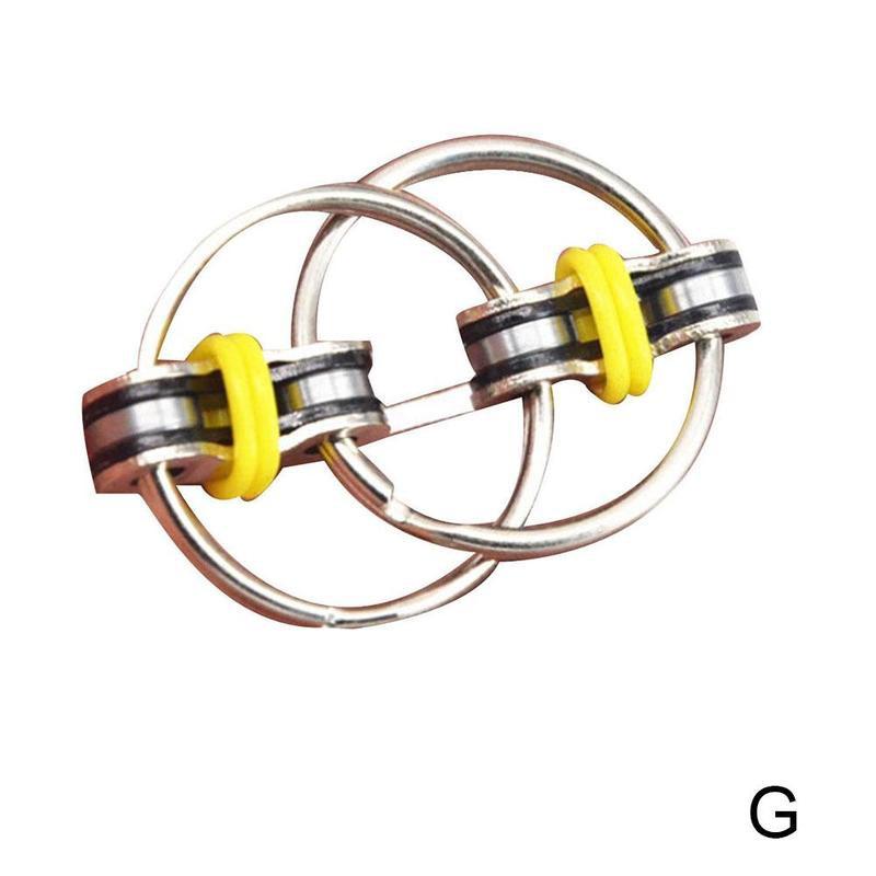 Hand Spinner Key Ring Sensory Toys Chain Vent Toy Metal Puzzle Autism Chain Fidget Toy Stress Relieve Spinner Key Ring: G