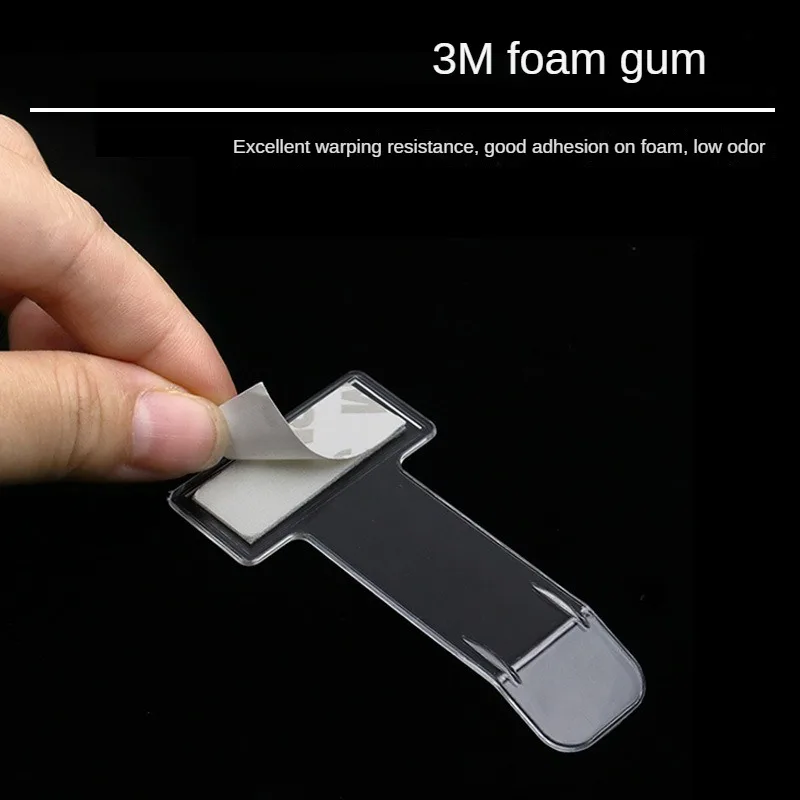 1pc Transparent Car Vehicle Parking Ticket Receipt Permit Card Holder Clip Sticker Windscreen Plastic Universal Car Accessories