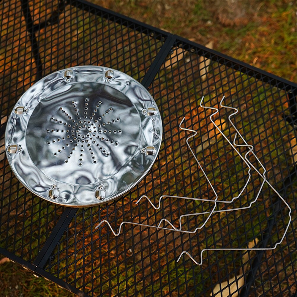 Stainless Steel Folding Bread Rack Outdoor Bakeware Toast Stand Portable Baking Tray Detachable Baking Cookware for Camping