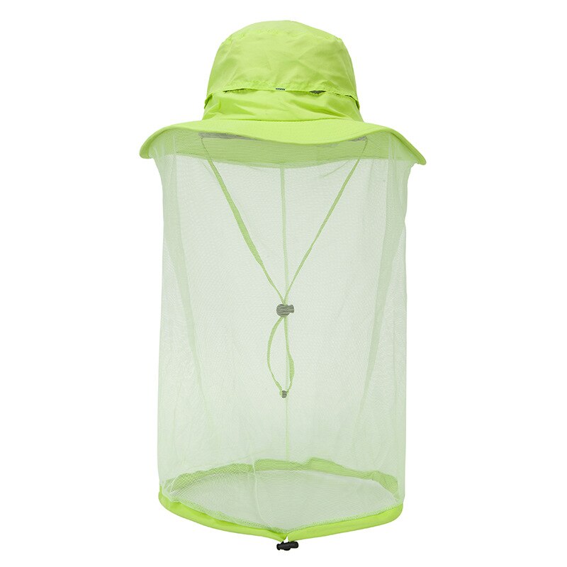 Al aire libre de la gorra de red senderismo pesca sol abeja, insecto de malla de cara máscara Herramientas de apicultura sombrilla cuello cubierta de la cabeza: 07