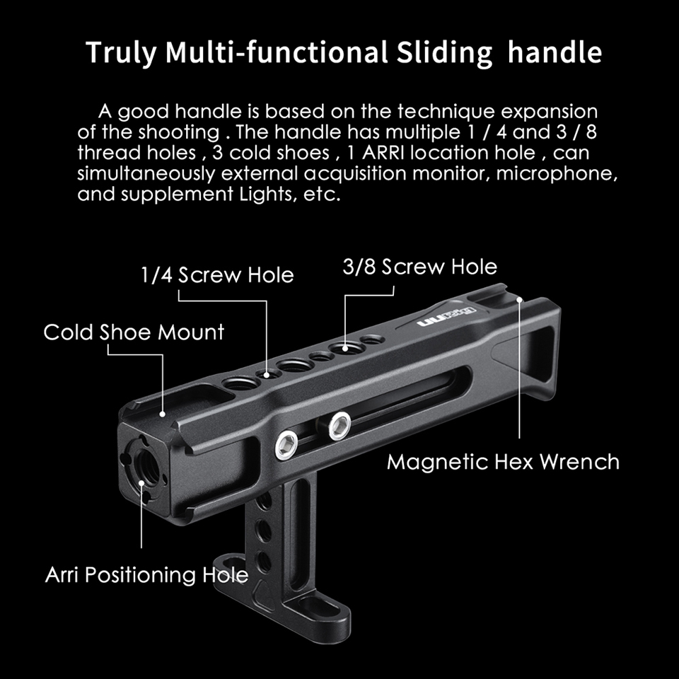 Poignée de trou de vis multifonction universelle caméra générale Cag avec adaptateur de chaussure froide
