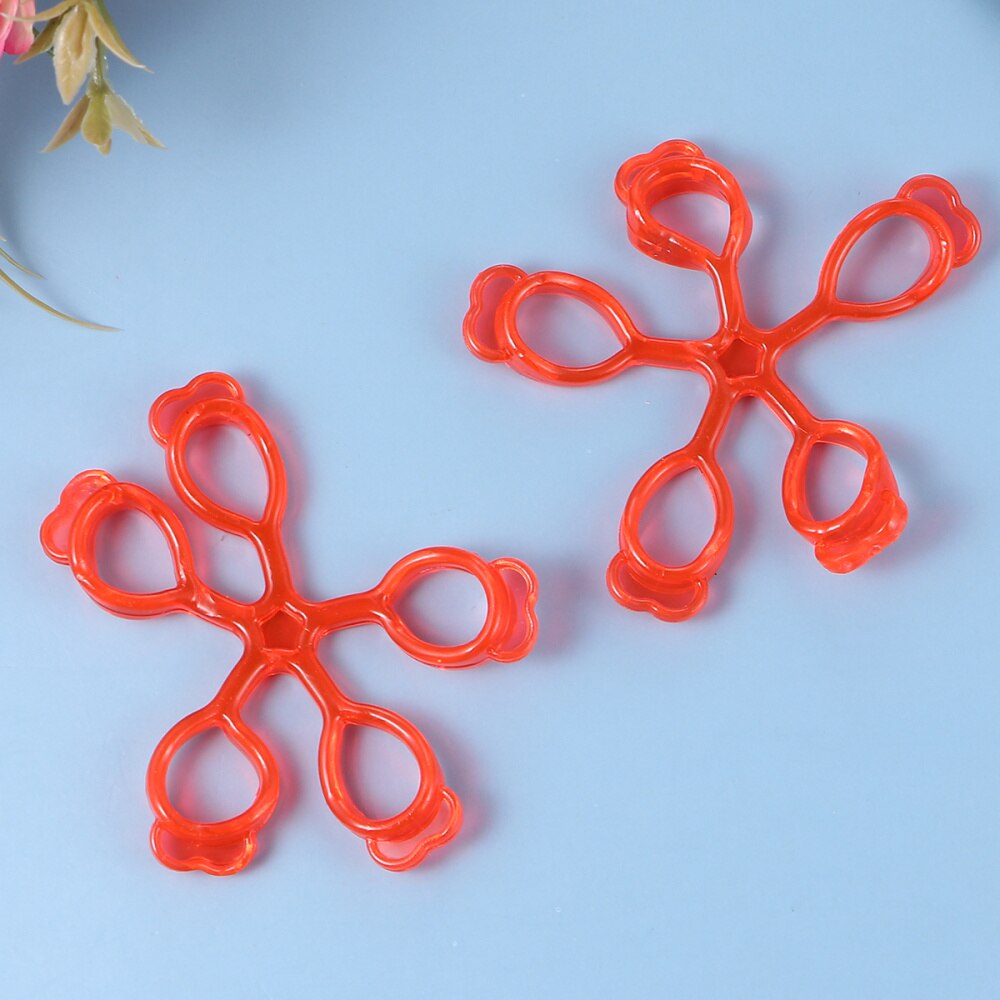 2Pcs Guitar Force Finger Enhancer Hand Grip Finger Trainer Finger Exerciser: Red