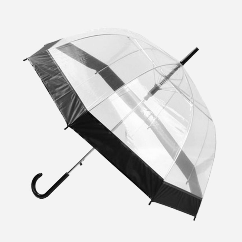 Parapluie de pluie Transparent à longue poignée Ultra léger femmes enfants parapluies féminins