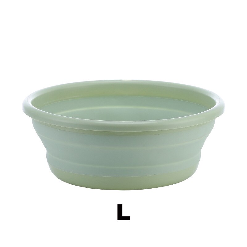 Folding Basin Kitchen Small Items Camping Supplies Housewares Household Cleaning Foldable Laundry Tub Bowl for Washing Durables: Green-L