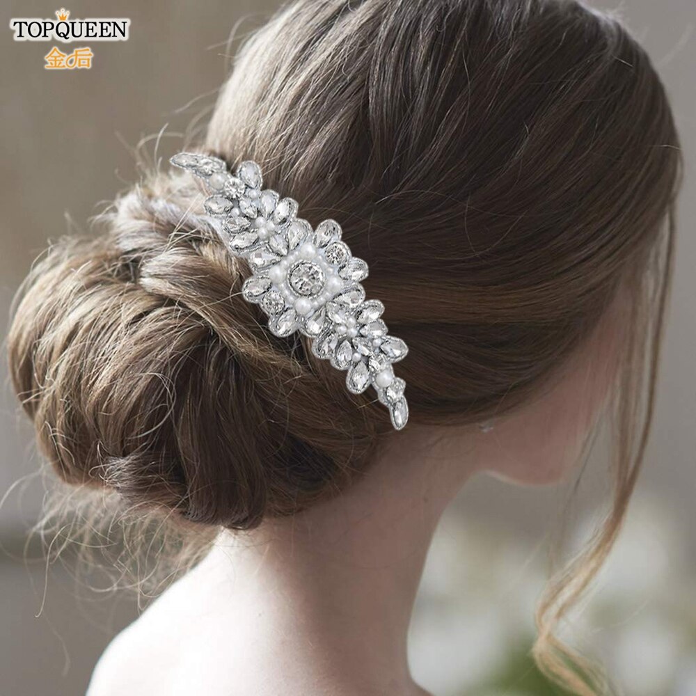 TOPQUEEN H270 Diamond Headbands Luxury Hair Accessories Comb Hairdress with crystal Bridal Comb Wedding Bridal Headwear
