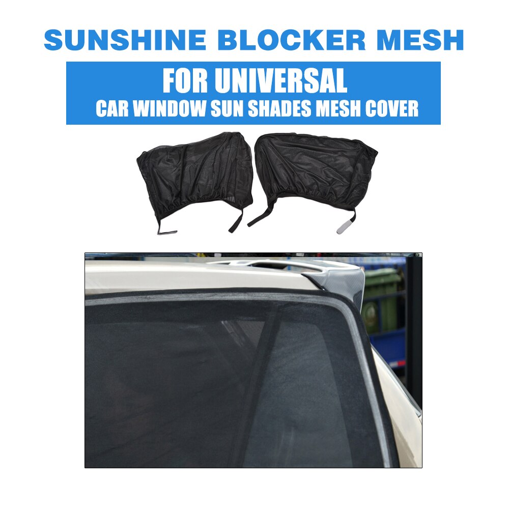 Universele 2 stks 75X50 cm Verstelbare Auto Window Zonwering Zon Blocker Mesh Cover Visor Zonneschermen