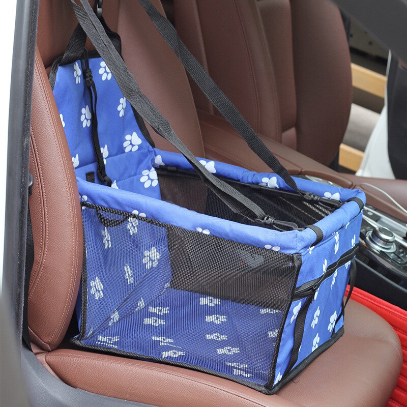 Travel Pet Dog Car Carrier Seat Bag for dogs in the car Safety Pet Transport print paw Car Folding Hammock autogamic for dogs