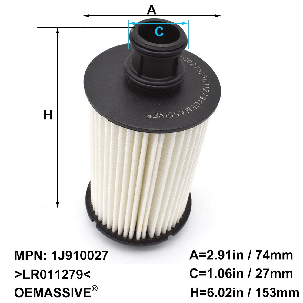 LR011279-filtro de aceite para motor Convertible / XF / XJ -19 / XK 5000cc 5.0L