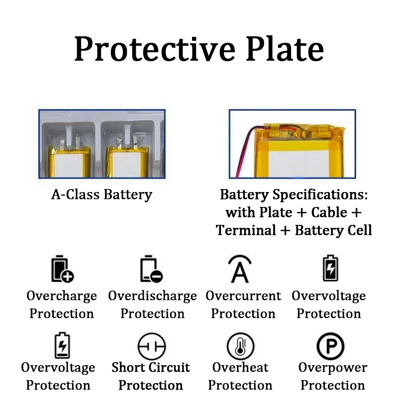 955465 955565 Batteria ricaricabile ai polimeri di litio Li-Po da 3,7 V 5000 mAh per scaldamani potenza Banca per tavoletta Spina PH 2,0 mm a 2 spillo