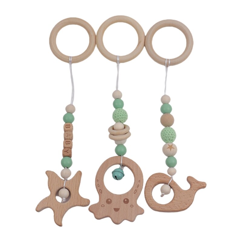 Baby Play Gym Frame Houten Beuken Activiteit Gym Frame Wandelwagen Opknoping Hangers Speelgoed Bijtring Ring Verpleging Rammelaar Speelgoed Room Decor: A20