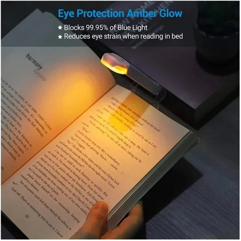 LED USB Oplaadbaar Boek Leeslamp Oogbescherming Nachtlampje Draagbare Clip Bureaulampen Bladwijzer Leeslamp Nachtlampje