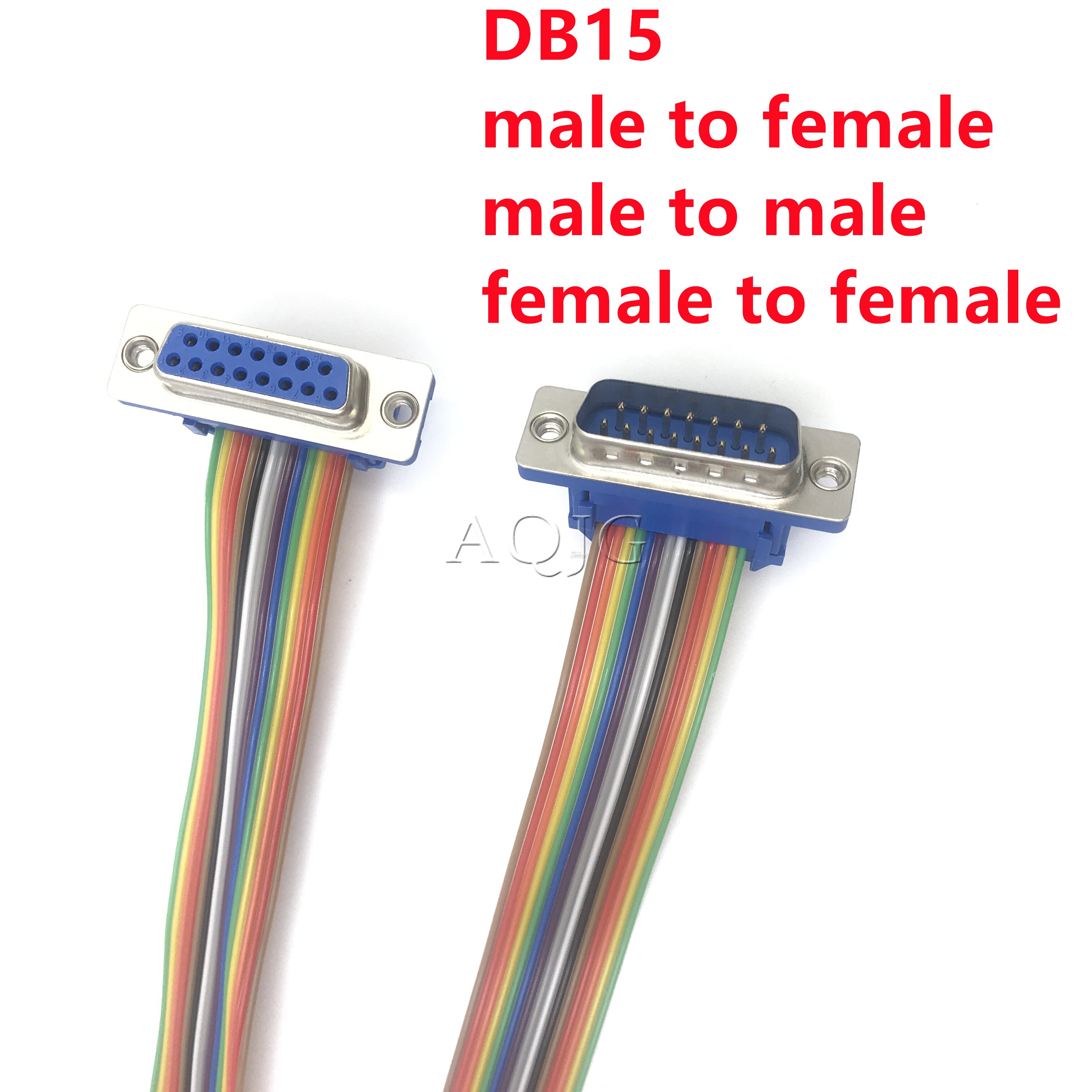 DB-15P Extension Cable Male to Female DIDC-15P Serial Ports Connector Cable UL2651 DB15 Cable 10cm 20cm 50cm
