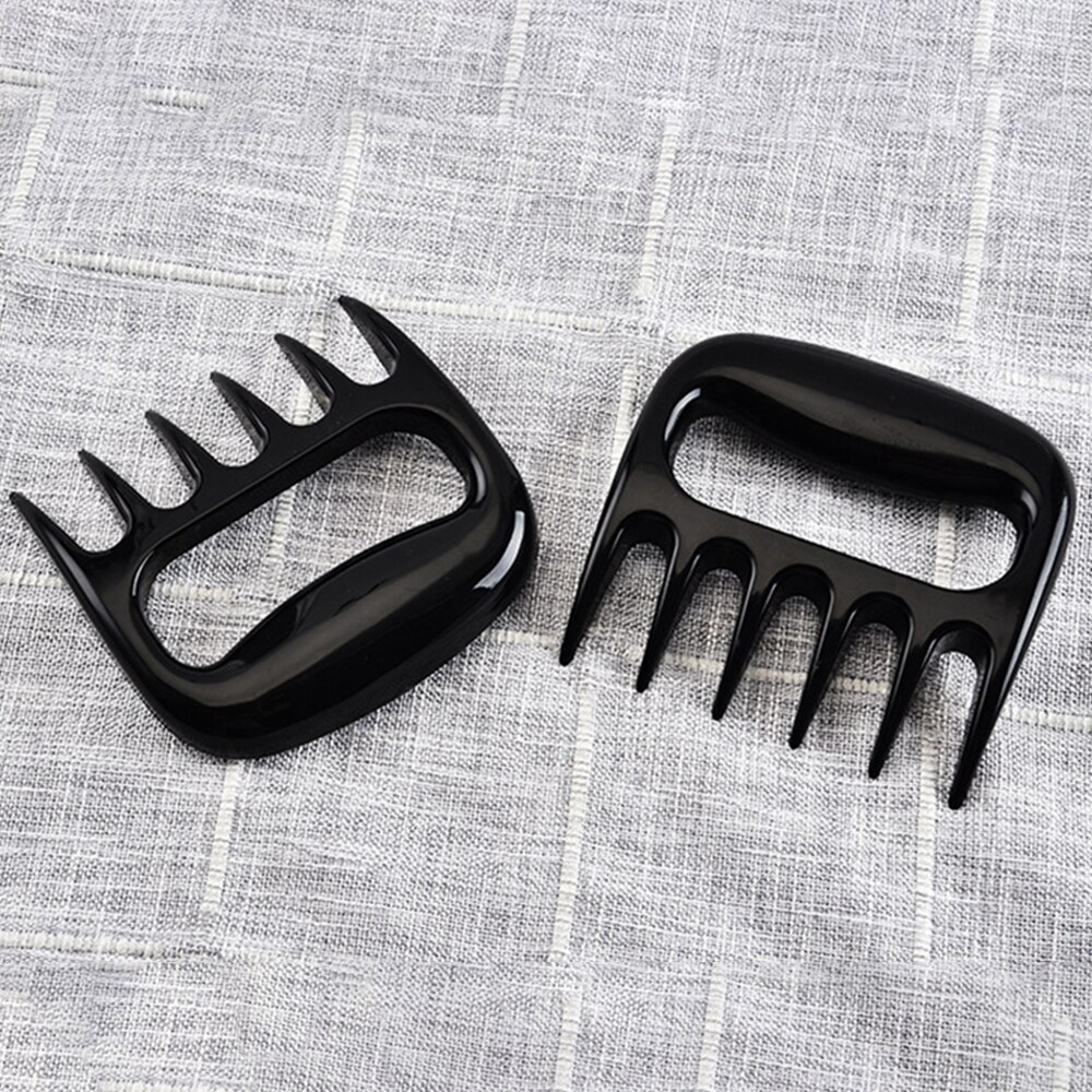 2 Stks/set Beer Klauwen Barbecue Vork Tang Pull Vlees Versnipperen Varkensvlees Klem Roosteren Vork Zwarte Bbq Set Barbecue Tool