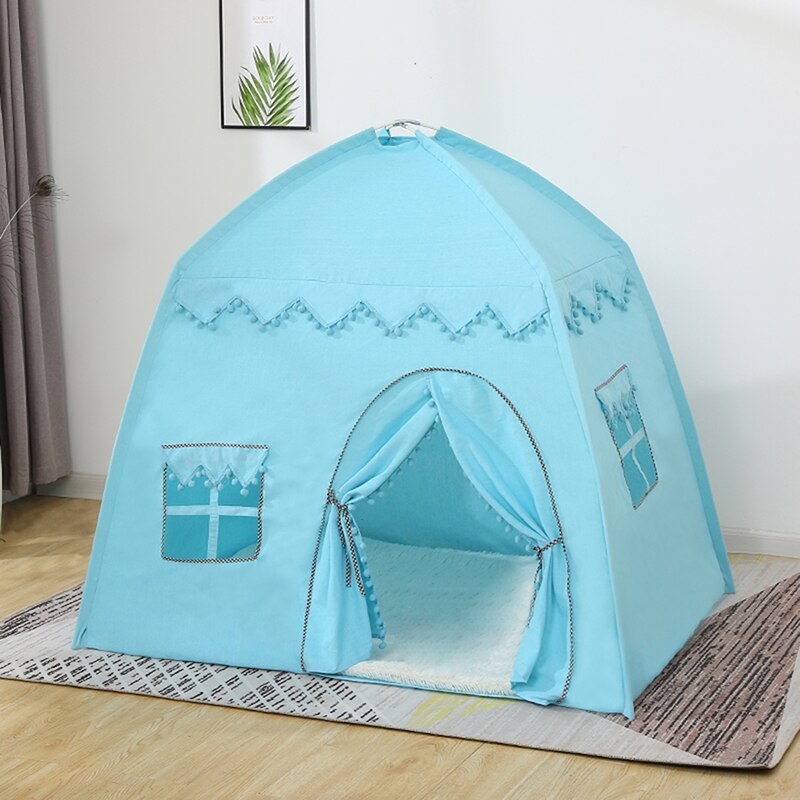 130*100*130cm Kids Indoor Outdoor Castle Princess Tent Bed Little Castle Princess Oversized House Folding Game Birthday: K