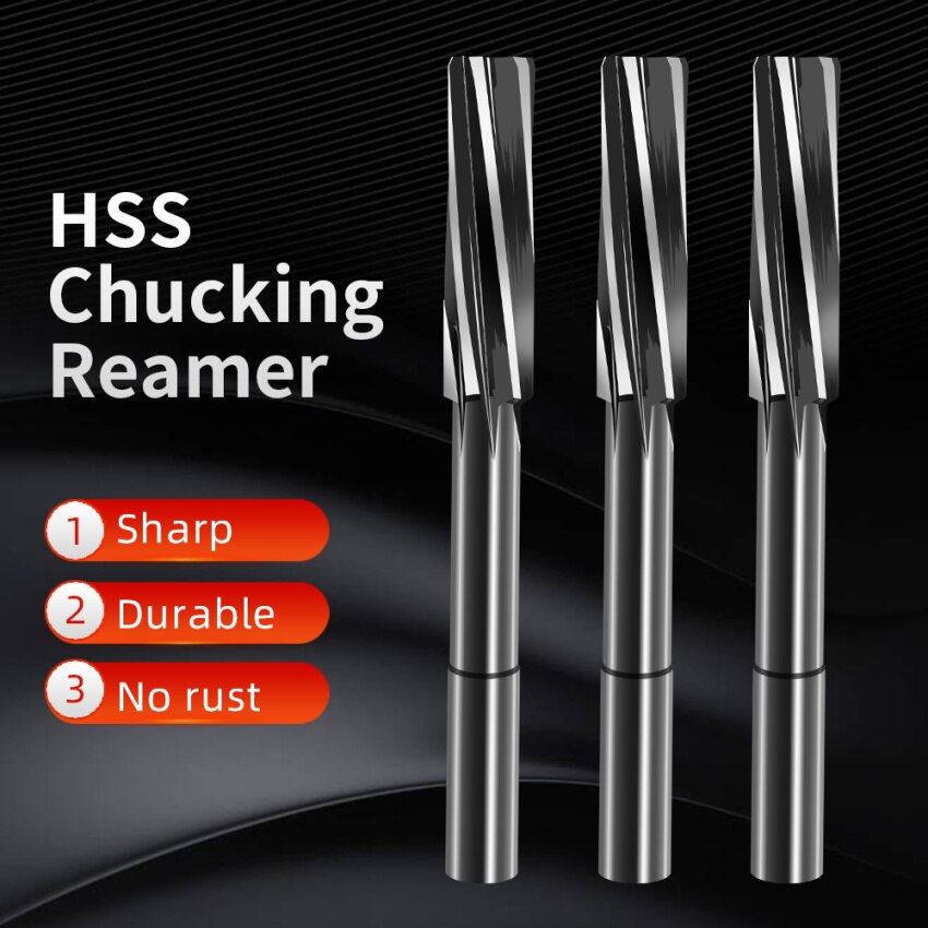 BB HSS-Bearbeitungswerkzeug, Spiralflöte, Reibahle, Kobalt, Schneiden, H7-Schaftdurchmesser 2–16 mm, für Metall, Stahl, Aluminium, Lochbohrer